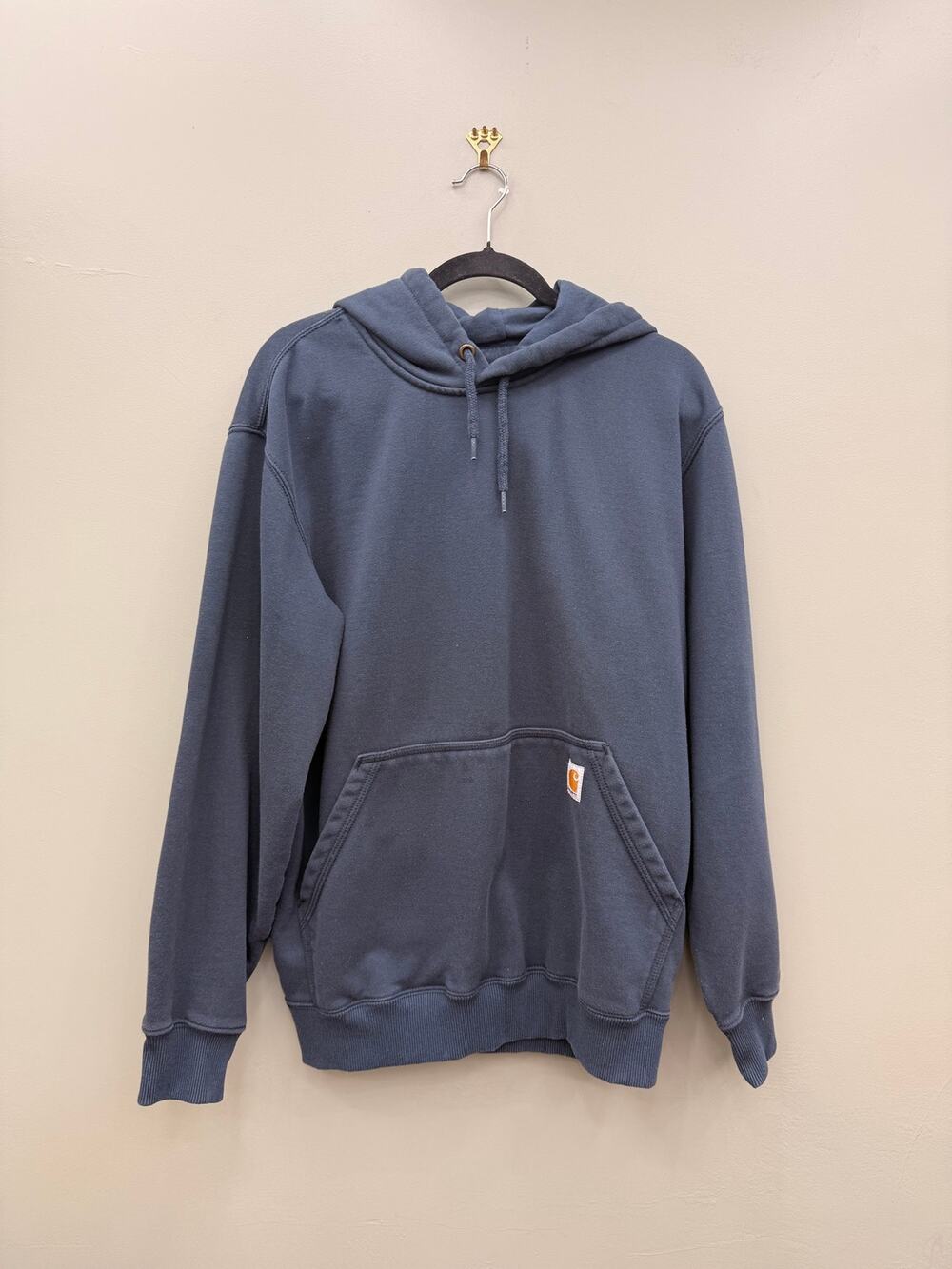 Carhartt Rain Defender Hoodie Medium Loose Fit Faded Navy Blue Workwear